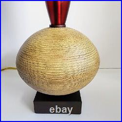 Designer HIVO VAN TEAL Mid-Century Modern Lucite Acrylic Table Lamp with Shade