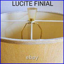 Designer HIVO VAN TEAL Mid-Century Modern Lucite Acrylic Table Lamp with Shade