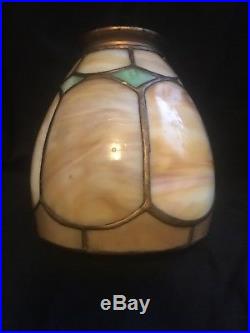 Duffner Kimberly leaded shade, Stained Glass, Slag, Arts Crafts, Handel Lamp Era