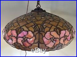 Duffner kimberly arts crafts leaded stained slag glass lamp shade tiffany handel