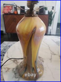 Elegant 17 Art Glass Lamp by Joe Clearman for Swallowtail Studios