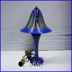 Elegant 17 Art Glass Lamp by Joe Clearman for Swallowtail Studios Dated 1989