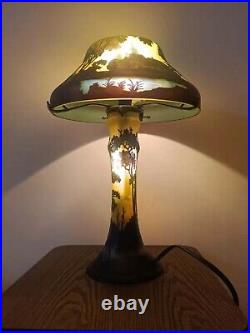 Emile Galle'Art Glass Desk lamp