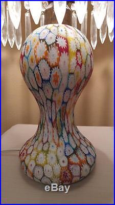 Extremely Rare MAGNIFICENT Venetian Millefiori glass murano lamp Vintage