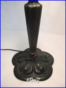 Fantastic C. 1910 Royal Art Leaded Glass Lamp With Flowers