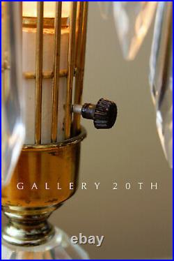 Fab! MID Century Modern Crystal Boudoir Lamp! Art Deco Retro Vtg Interiors 50's