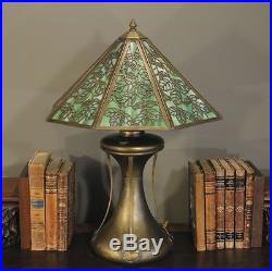 Fabulous Early Bradley & Hubbard Art Nouveau Slag Glass Lamp