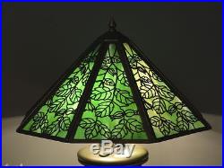 Fabulous Early Bradley & Hubbard Art Nouveau Slag Glass Lamp