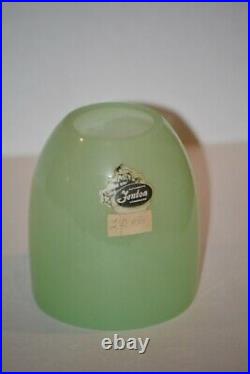 Fenton Jade 2 Piece Fairy Lamp Light 4 1/2 Tall Glass Jadeite