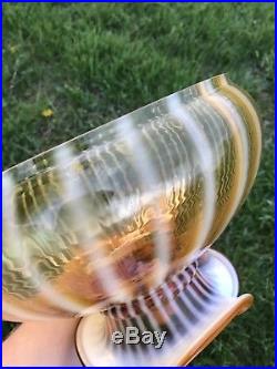 Fenton L. G. Wright Lamp Shade Honeysuckle Amber Opalescent Swirl Rare