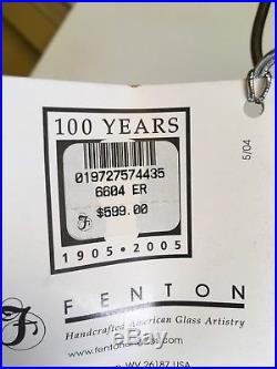 Fenton Limited Edition Burmese Lamp 100th Anniversary 2005 New