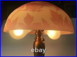 Fenton Made in Heaven Cameo Glass Lamp 51/100 Pink Burmese