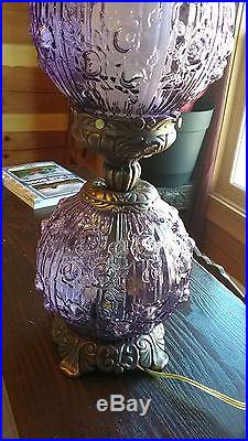 Fenton Violet Rose Gone with the Wind Lamp