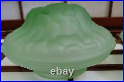 Frankart 5-1/2 replacement lamp globe 3-1/4 fitter Art Deco Green or