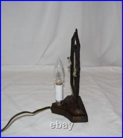 Frankart Sarsaparilla Flapper Nymph Art Deco Lamp No/glass Shade