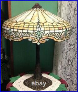 GORHAM leaded glass lamp Handel Tiffany studios arts crafts Victorian slag era