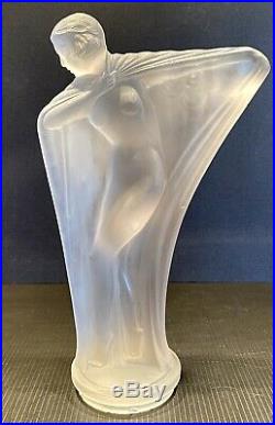 G-130 Aladdin Mantle Electric Lamp Art Deco Glass Figurine Etling Sabino Lalique