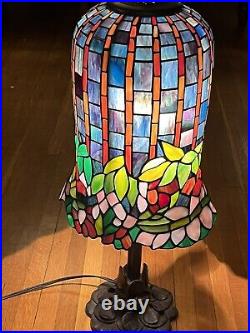 Gorgeous Handmade Long Dome Shaped Stained Glass Lamp 26 Tiffany Style