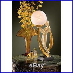 Graceful Art Deco Lovely Lady Sculptural Lamp 16 Glass Orb Light Lamps NEW