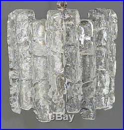 Great KALMAR AUSTRIA midcentury ice glass LAMP 60´s fontana arte kaiser doria
