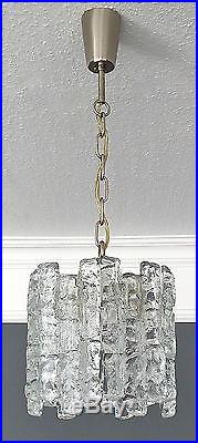 Great KALMAR AUSTRIA midcentury ice glass LAMP 60´s fontana arte kaiser doria
