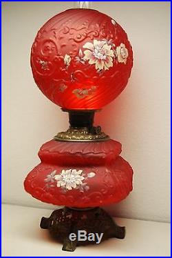 Gwtw Kerosene Oil Antique Banquet Victirian Parlor American Art Nouveau Lamp