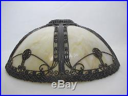 HUGE Antique 58 Circum Art Deco Victorian Marble Swirl Glass Lamp Shade NR yqz