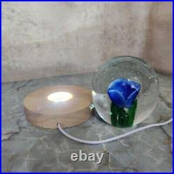 Hand Blown Art Glass Small Night Light Table Lamp Retro Look