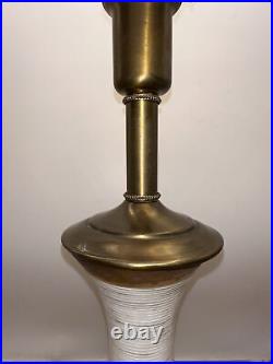 Hand painted Art Deco Glass Lamp Vintage Antique Felt Bottom mid century modern
