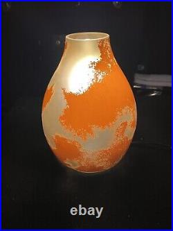 Handblown Art Glass Accent Table Lamp Uplight Soft Mood Lighting Rare Designer