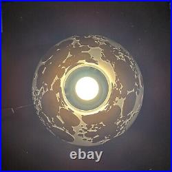 Handblown Art Glass Accent Table Lamp Uplight Soft Mood Lighting Rare OOAK