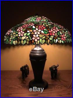 Handel Arts Crafts Leaded Slag Glass Antique Vintage Bradley Hubbard Era Lamp