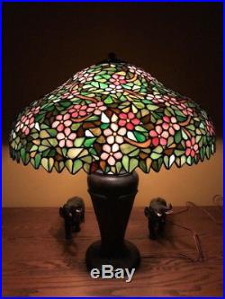 Handel Arts Crafts Leaded Slag Glass Antique Vintage Bradley Hubbard Era Lamp