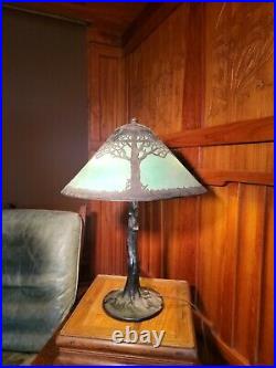 Handel Twin tree table lamp, mission, arts and crafts