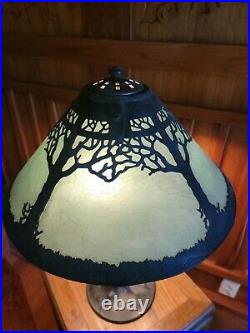 Handel Twin tree table lamp, mission, arts and crafts