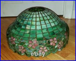 Handel / Unique Arts & Crafts Leaded Slag Stained Glass Table Lamp Tiffany Era