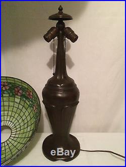 Handel arts crafts mission leaded slag glass antique Bradley hubbard era lamp