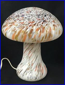 Huge Boda Glass Mushroom Lamp Monica Backstrom 13-1/2 Tall Label