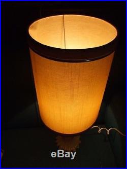 Italian Murano-Sommerso-Glass Gold Lamp Base w Shade Mid -Century Retro 1940's