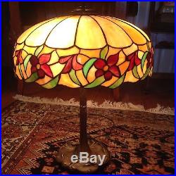 J. Whaley c1910 Leaded Glass lamp- Handel Tiffany Duffner arts & crafts era