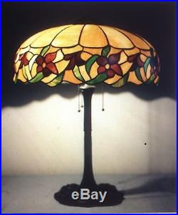 J. Whaley c1910 Leaded Glass lamp- Handel Tiffany Duffner arts & crafts era