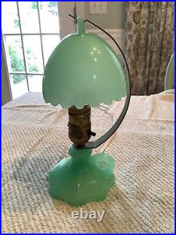 Jadeite Houzex lamp with shade