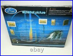 LARGE Vintage Light Up Motion Moving Waterfall Trees Wall Art Electric Picture