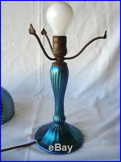 LUNDBERG STUDIOS Art Glass Accent Table Lamp Investment quality example