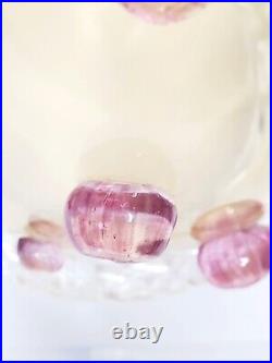 Large Art Glass Lamp Base/Mid-Century Modern/Pink/Possible Italian Murano- 15.5