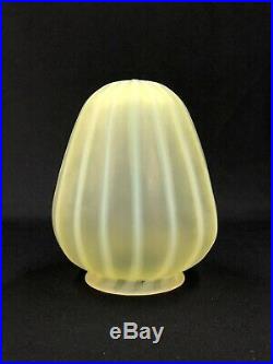 Large Early Tiffany Studios Pastel Favrile Opal Striped Art Glass Lamp Shade NR