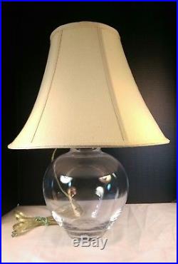 Large SIMON PEARCE GLASS TABLE LAMP Electric Studio Art Vermont VT