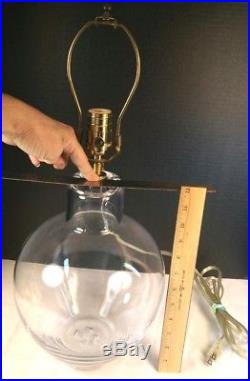 Large SIMON PEARCE GLASS TABLE LAMP Electric Studio Art Vermont VT