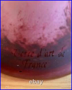 Le Verre D'art De France Mushroom Table Lamp Art Deco Blown Glass Lampe De Table
