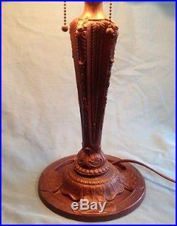 Leaded Glass Miller slag lamp-Handel Tiffany Mosaic Wilkinson arts & crafts era